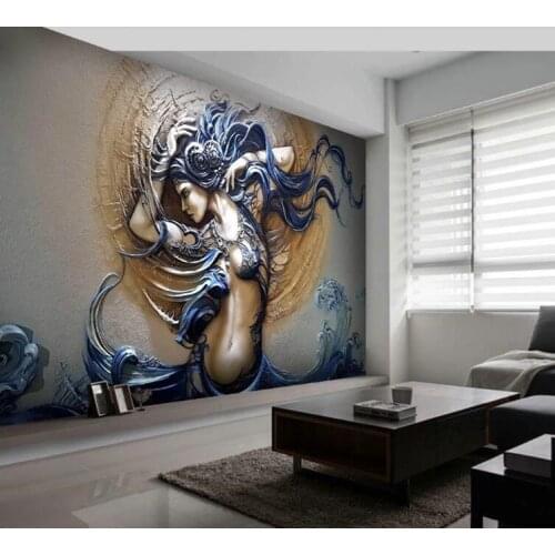 3d Wallpaper Custom living room Bedroom sofa home decor Relief fashion dynamic Beauty background decorative painting murals