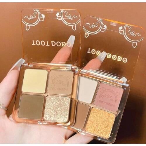 4 Colors Matte Eyeshadow Pallete Glitter Shimmer Eye Shadow Long Lasting Waterproof Eye Pigments Shiny Eyeshadow Make Up Set