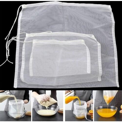 5/10pcs Nut Milk Bag Reusable Almond Milk Bag Strainer Fine Mesh Nylon Cheesecloth Cold Brew Coffee Filter