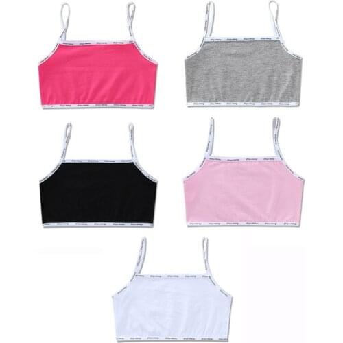 5pcs/lot Children Girl Bra 8-16 Years Cotton Teens Teenage Underwear Summer Kids Vest