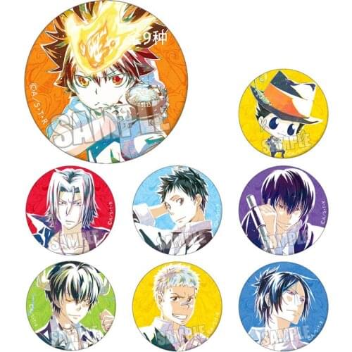58mm HITMAN REBORN!Ryohei Takeshi Kyoya anime Badge Metal Brooch