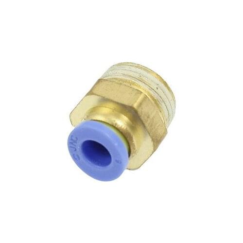 6mm OD Tube to 16mm Male Thread Air Pneumatic Connector Quick Fitting