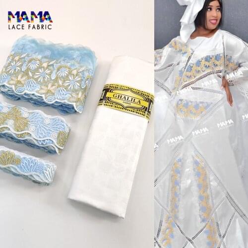 7.5 Yards Ribbon + 5 Yards Bazin Riche 2021 New Design African Lace Fabric For DIY Guinea Gambia Scented Basin Riche Material