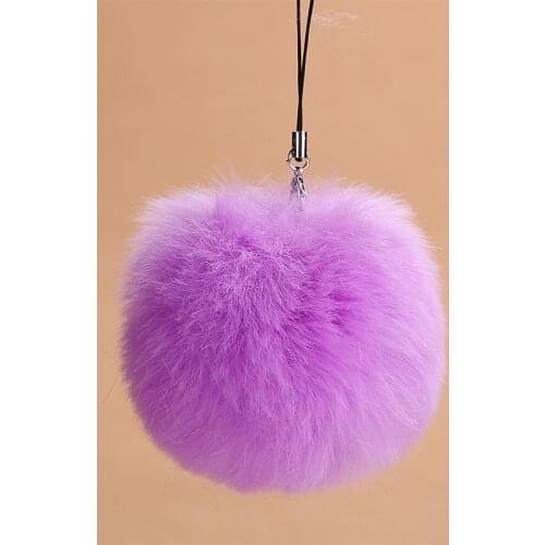 Cute Faux Fur Ball Furry Keychain Pompom Artificial Rabbit Fur Keychains For Men Women Bag Car Phone Hanging Key Rings Pendant
