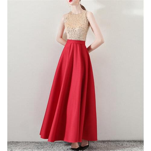 UK Long Elegant Sequin Evening Formal Party Ball Gown Prom Brides maid Dress