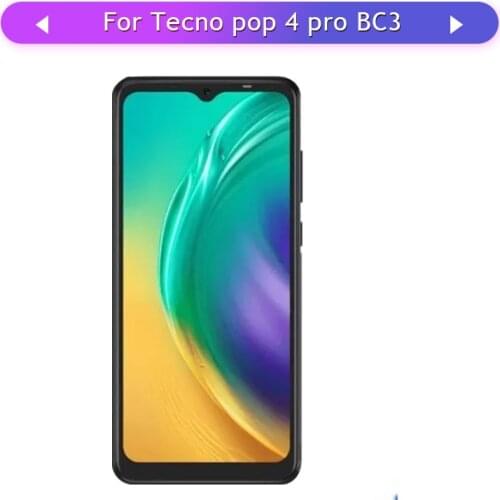 For Tecno pop 4 pro BC3 LCD Display Touch Screen Digitizer Glass Panel Complete Assembly Replacement