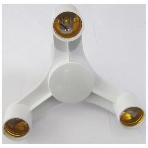 E27 to 3 heads E27 lamp base Light Lamp Bulbs Adapter Converter 3 in 1 E27 LampAdapter lamp holder Free Shipping