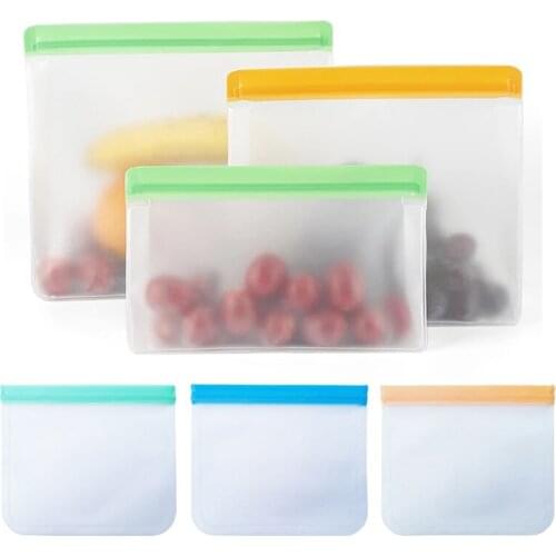 Food Preservation Bag Waterproof Frosting Translucent Cold Storage Bag Snack Sub Packing Fruit Storage Bag Self Sealing Bag