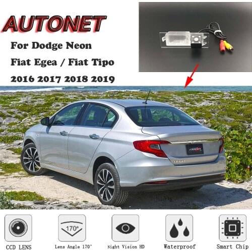 AUTONET HD Night Vision Backup Rear View camera For Dodge Neon Fiat Egea Fiat Tipo 2016 2017 2018 2019 CCD/license plate camera