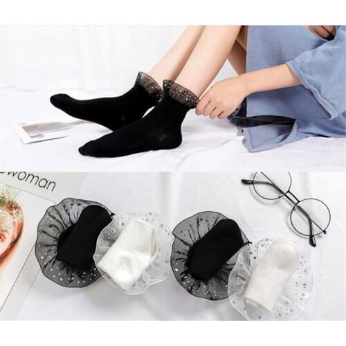 Lolita Japanese Style Girl Women Lace Trim Woman Short Socks Socking D361