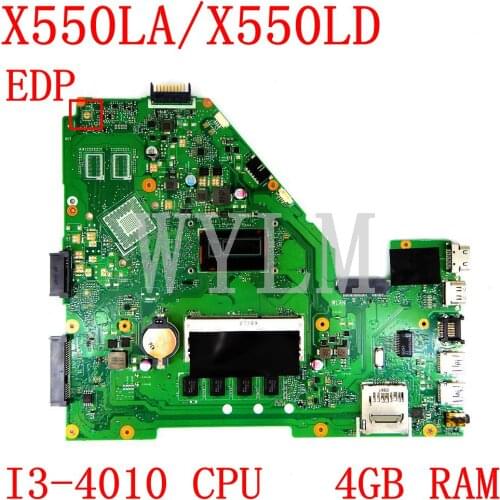 X550LA Motherboard I3-4010 CPU 4GB RAM For ASUS A550L X550LD R510L X550LC X550L X550 laptop Motherboard X550LA Mainboard Test OK