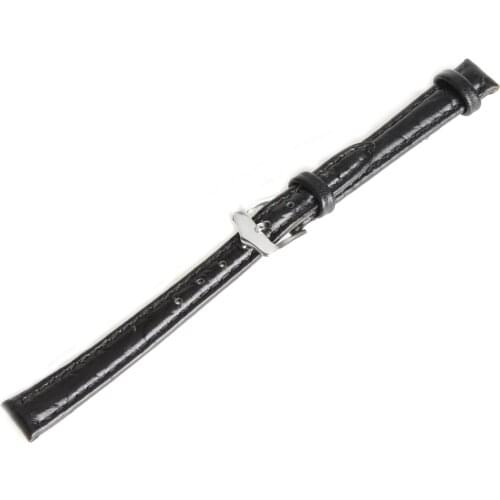 Men Women Watch Belt Genuine Leather Replacement Watch Band Watchband Black 16mm Strap