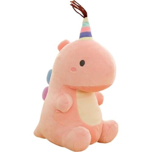 Baby Stuffed Dinosaur Toy Kids Adorable Plush Toy Children Soft Animal Doll Pink Blue Green