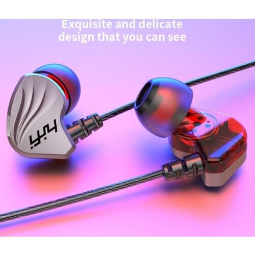 Olhveitra 3.5mm Wired Earphones In-Ear For iPhone Android Gaming Headset Sports Noise Canceling Bass Stereo Handsfree With Mic