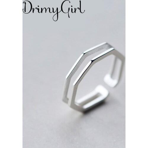 Charming Boho Hexagon Rings For Women Vintage Finger Ring 2021 Knuckle Female Fashion Jewelry Wedding Gifts