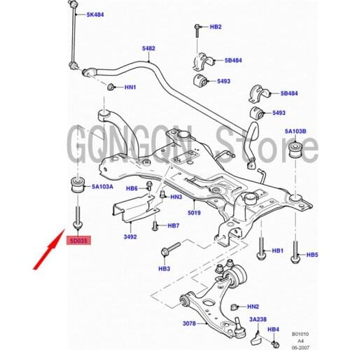 CAR Front axle screw For dMo nd eoF oc us Crankshaft pulley bolt Lower swing arm screw Lower swing arm adjusting bolt