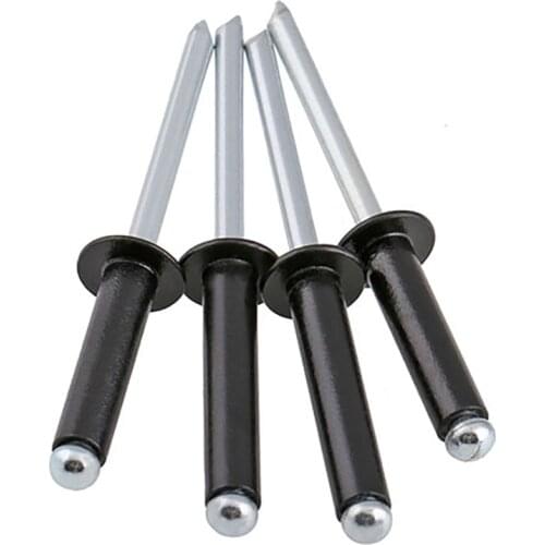 Pop Rivets Aluminium Open Dome Head Blind Rivet Black M5