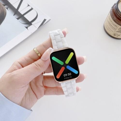 41mm 46mm rhomboid ceramic strap For OPPO Watch ceramic Watch Band For OPPO watch bracelet 41mm accessories 46mm wristband