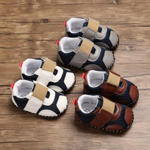 Leisure sports soft bottom slip spring and autumn male baby color matching breathable comfortable baby toddler shoes