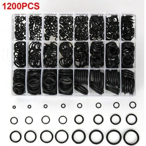1200PCS NBR O Ring Seal Ring Kit Rubber Thickness 1/1.5mm Nitrile Rubber NBR O-Ring Gasket Sealing Ring Waterproof O Ring Rubber