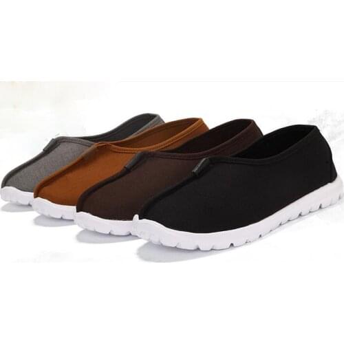 High quality EU35~EU46 Spring&Autumn Shaolin monk shoes zen lay meditation buddha qigong lohan sneakers black/gray/yellw/coffee