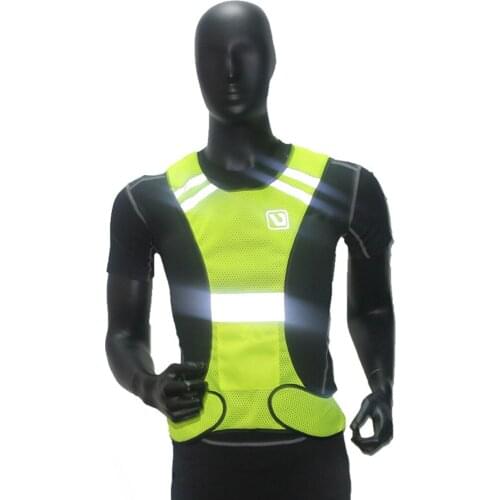 High Quality Polyester Camping LED Reflective Safety Vest for Running Jogging Biking Cycling Walking Hiking Outdoor Accessory