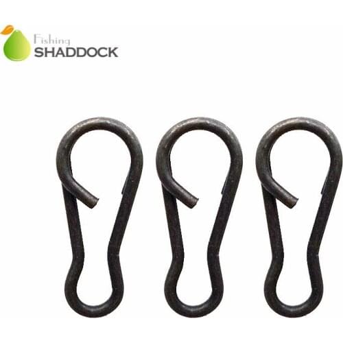 100pcs Matte Black Carp Fishing Snaps Connector Carp Rigs Speed Links Single Hook B Type Snap Carp Fishing Accessories