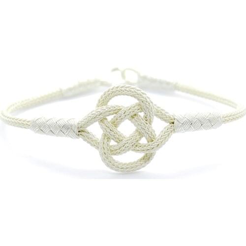 Love Knot Silver Bracelet Fine Weaving Casual Jewelry Kazaziye Women Bracelet Special Day Gift Bangle Female Silver Bangle