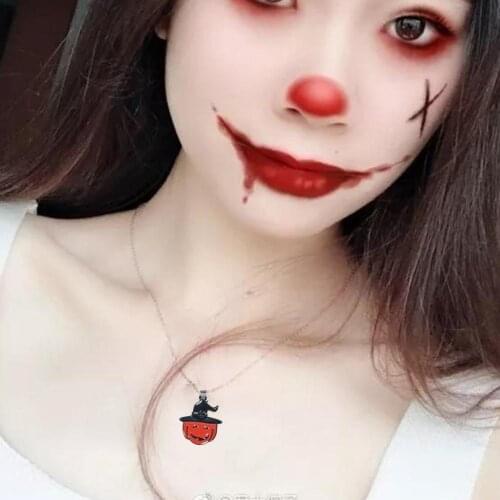 Halloween Necklace Ghost Festival Ghost Skull Bat Pumpkin Head Pendant Jewelry Necklace Female Ghost Festival Necklace Pendant