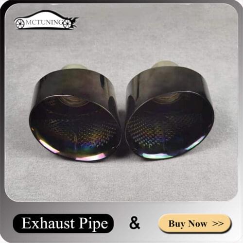1 Pair Exhaust Pipe For A3 ch-ange RS3 /A4 Ch-ange RS4 Stainless Steel Car Accessories Silver Black Muffler Tip Tailpipe