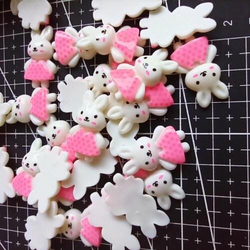 1pcs/lot resin flat back lovely rabbit 24mm Scrapbook Embellishment DIY Phone Decoration