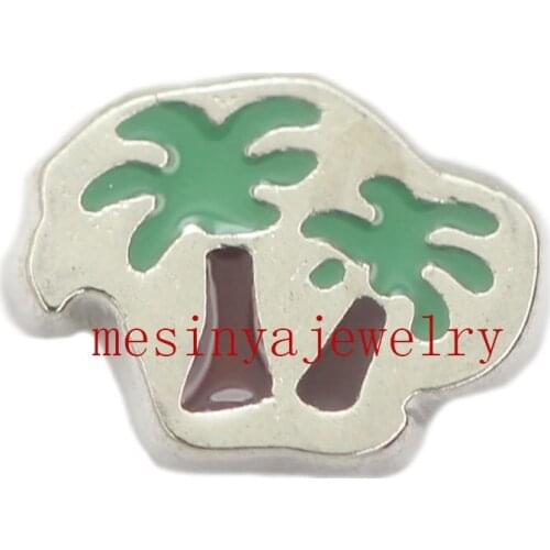 10pcs palm tree floating charms for glass locket Min amount $15 per order mixed items,FC-017