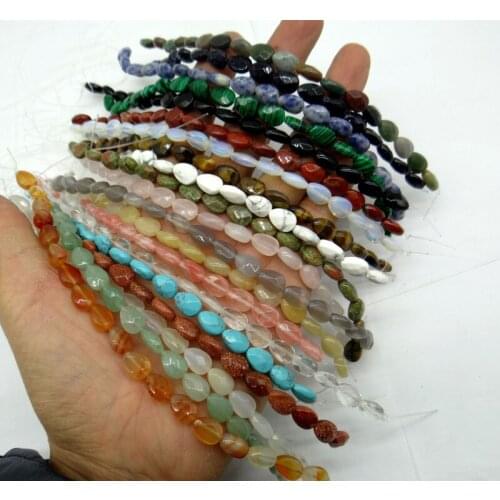 8*11mm Natural stone Turquoises Quartz crystaI tiger eye Opal Teardrop beads for Diy Jewelry Making Necklace Accessories18pcs