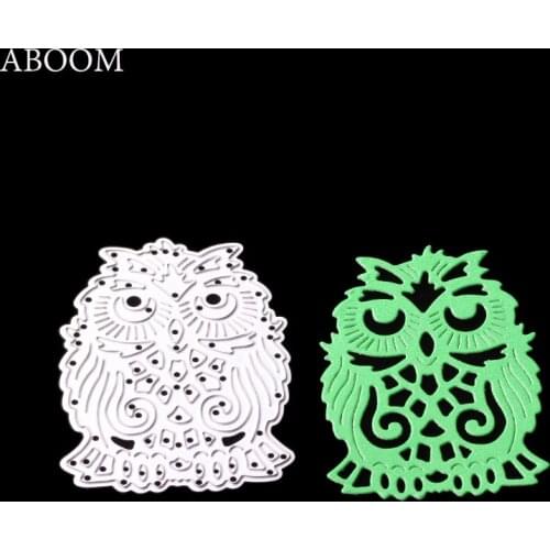 ABOOM 1PC Metal Die Cutting Dies Scrapbooking Embossing Dies Cut Stencils DIY Decorative Cards Owl Animal Making Template