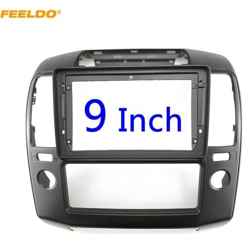 FEELDO Car Dask Kit Fascia Frame Adapter For Nissan Navara(05-10))/Frontier Aftermarket 9" Big Screen Stereo Radio Installation