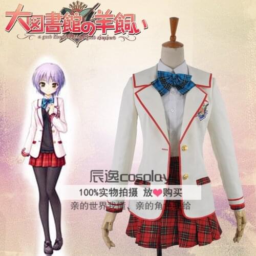 Daitoshokan no Hitsujikai Misono Senri School Uniform Cosplay Costume E001