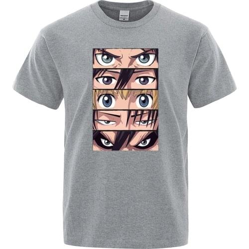 Attack on Titan Japan anime Printing Mens Loose Comfortable T-Shirt Summer Casual Oversize Clothes Street O-Neck Men T-Shirts