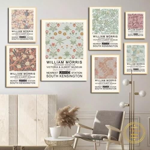 William Morris Famous Canvas Painting Abstract Style Wall Pictures Prints and Posters Flowers Plant for Living Room Home Decor