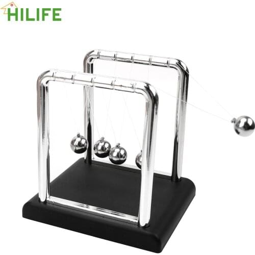 Newtons Cradle Steel Balance Ball Newton Ball Metal Pendulum Ball Physics Science Pendulum Desk Table Decor