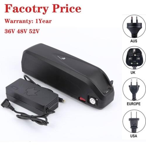 Hailong 48V 52V batteries pack electric bike 13A 17.5Ah Bike Battery for 1000W 1500W fat mountine bike