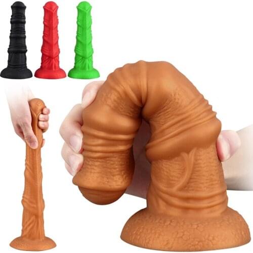 Horse Penis Silicone Anal Plug Suction Cup Dildo Big Butt Plug Vaginal Stimulate Prostate Massage Anus Dilator SM Couple Sex Toy