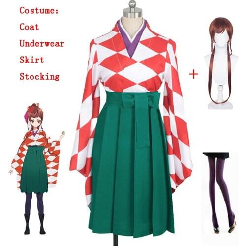 Anime Cospay Costume Zombie Land Saga Revenge Yugiri Costumes Woman Japanese Kimono Suits Yugiri Wigfor Halloween Christmas