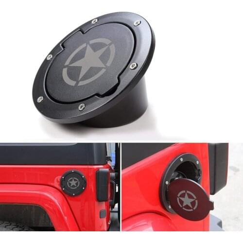 Gas Tank Cap Cover Fuel Tank Cover 4-Door 2-Door for 2007-2018 Jeep Wrangler Jk & Unlimited Car Accessories