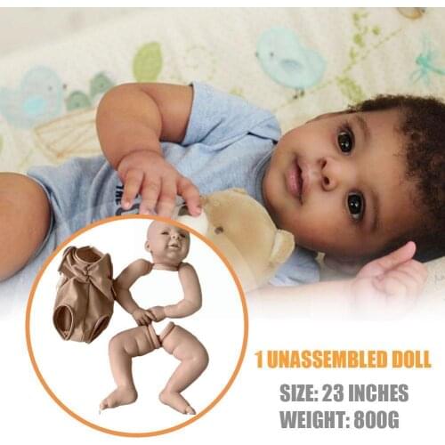 23inch Rebirth Dolls Kit Life-size Toddler Limited DIY Vinyl Reborn Doll Unfinished Edition For Children Soft Parts Kit Gif D2O5
