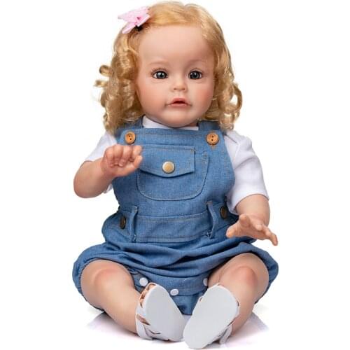 60cm Reborn Doll Real Baby Size Reborn Toddler Girl Sue-sue Hand-Detailed Painting 3D Skin Tone Reborn Dolls