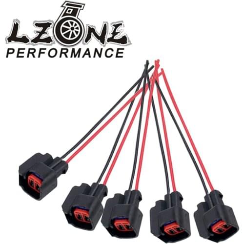 LZONE - 5PCS/SET INJECTOR DYNAMICS EV6 Pigtail Clip Connector Fuel Injector Connectors For many cars EV6 Injector Plug