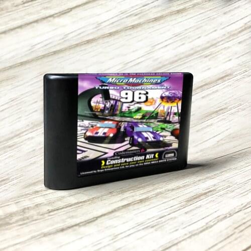 Micro Machines Turbo Tournament 96 - EUR Label Flashkit MD Card for Sega Genesis Megadrive Video Game Console