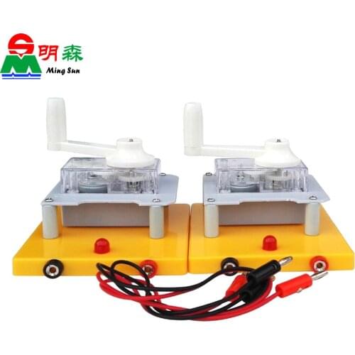 Mini manual electrical generator Energy conversion Physics experiment teaching apparatus free shipping
