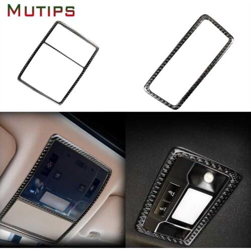 Mutips Car Reading Light Frame Read Lamp Trim Cover Carbon Fiber Sticker Accessories For Lexus RX300 270 200T 450H 2016-2019