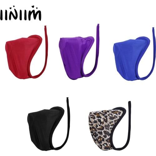 Men Sissy Erotic Thongs Sexy Crotchless Open Butt C-string Stretchy Bulge Pouch Mini Bikini Briefs Thong Underpants Male Panties